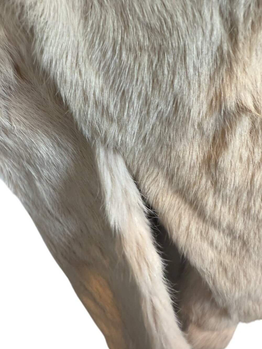 Vintage Vera Pelliccia Rabbit Fur Suede Cape Poncho Artistic Embroidery RARE - Picture 9 of 16